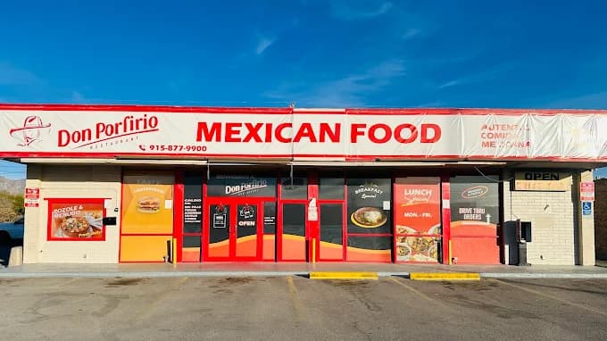 Don Porfirio storefront on Doniphan Dr in Canutillo